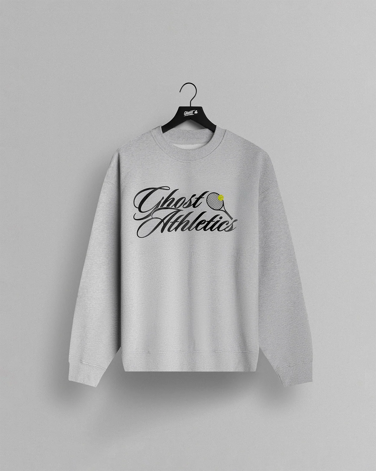 GHOST® ATHLETICS CREWNECK | HEATHER WHITE