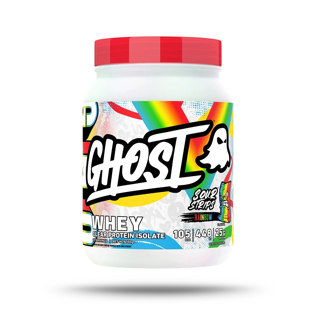 GHOST® CLEAR WHEY x SOUR STRIPS® | RAINBOW