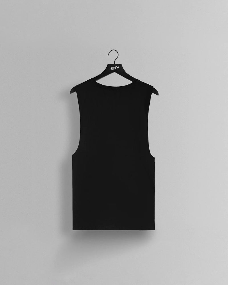 GHOST® CORE LOGO SLEEVELESS TEE | BLACK