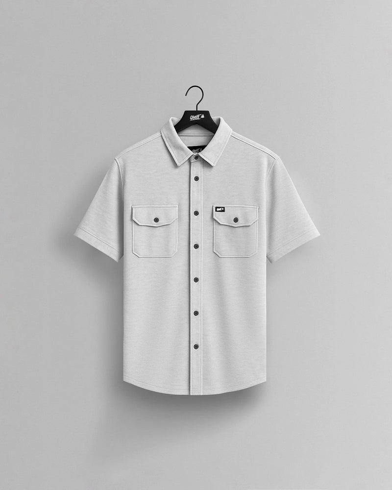 GHOST® CORE SHORT SLEEVE BUTTON DOWN | HEATHER GREY
