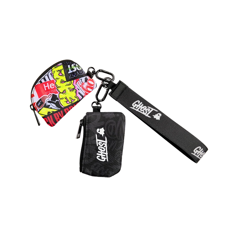 GHOST® DUAL POUCH KEYCHAIN | BLACK