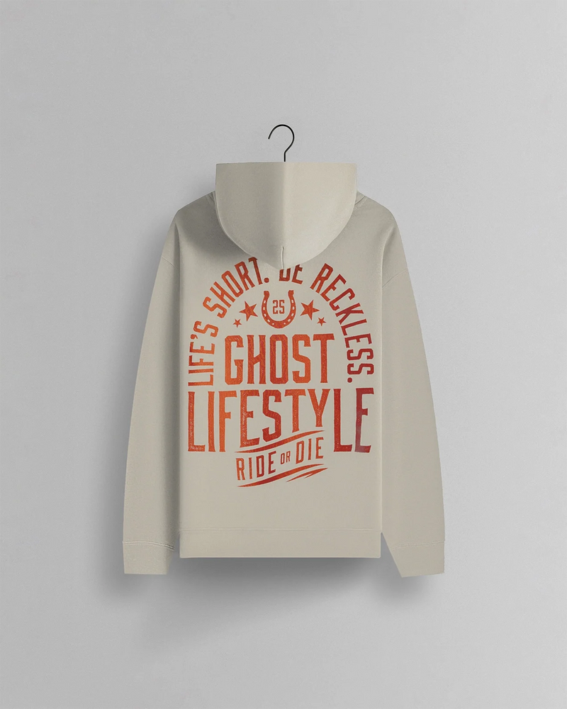 GHOST® RIDE OR DIE HOODIE | BONE