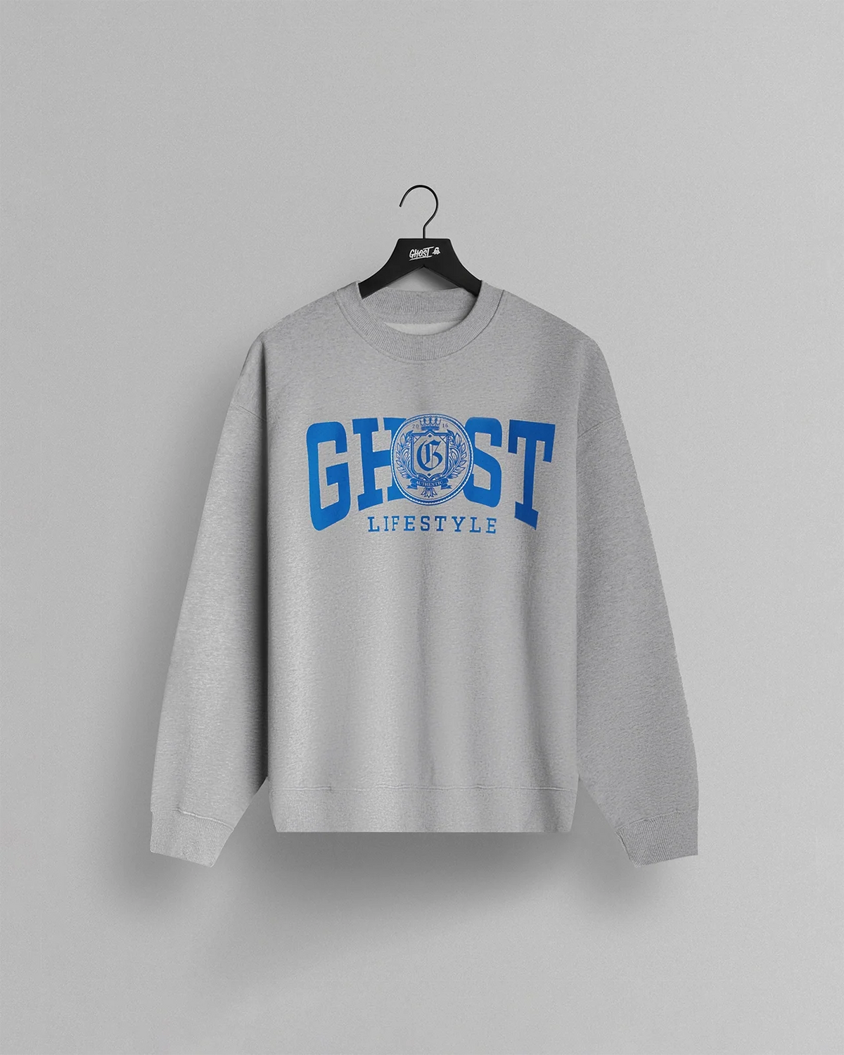 GHOST® UNI CREWNECK | HEATHER GREY